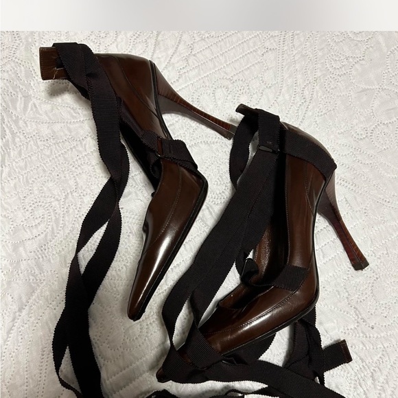 Gucci Wooden Leather High Heels By Tom Ford NEW - Picture 5 of 5